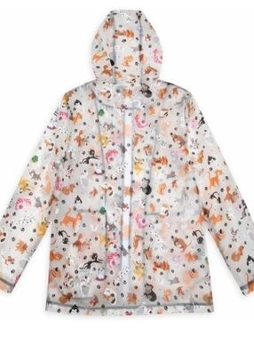 Disney Parks Reigning Cats and Dogs Rain Jacket Coat For Women Size L